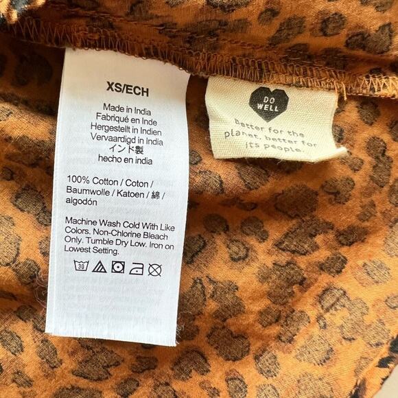 Madewell Painted Leopard Flutter Sleeve Wrap Mini Dress - Picture 6 of 6